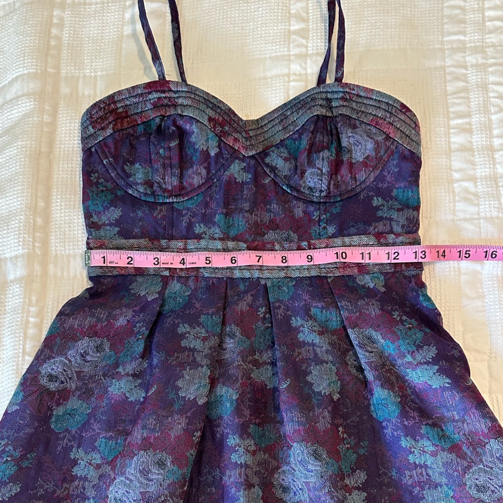 Gorgeous Purple Floral Bustier Top Free People Dress size 2 - Picture 6 of 6